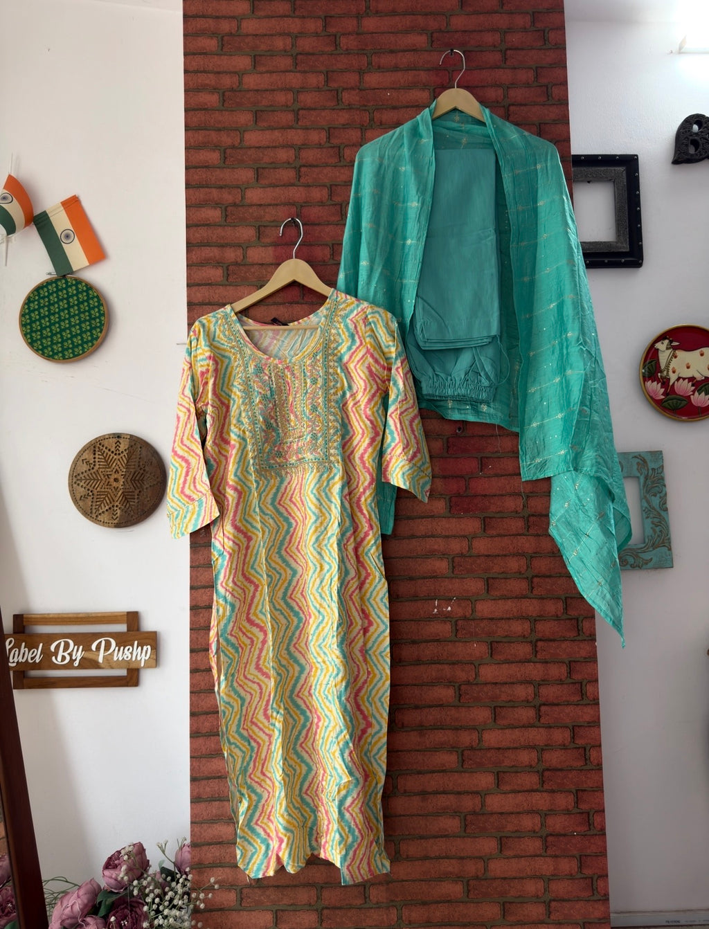 Multi Leheriya  Suit |Muslin