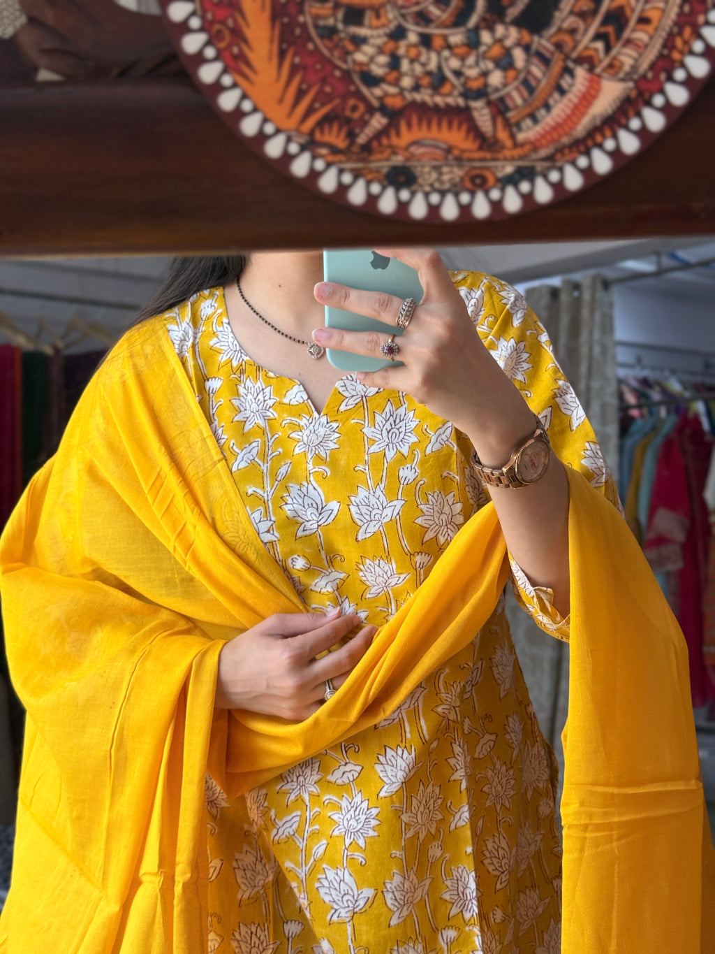 Kalamkari Print | Lacework | Cotton | Mul cotton Duppata | Designer Suit