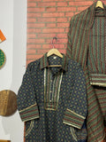Blue Suit Set|Collar pattern| Pathani Look| Cotton