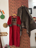 Red mirror  Suit |Cotton
