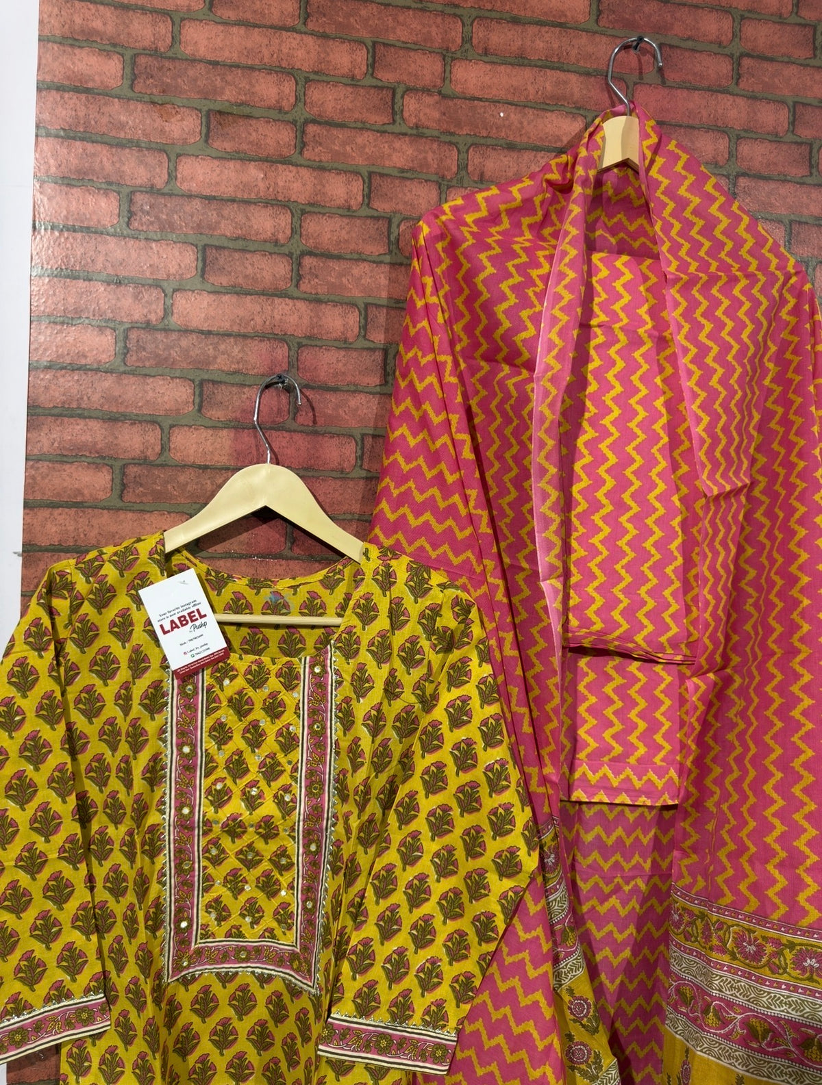 Yellow cotton suit Set | Cotton