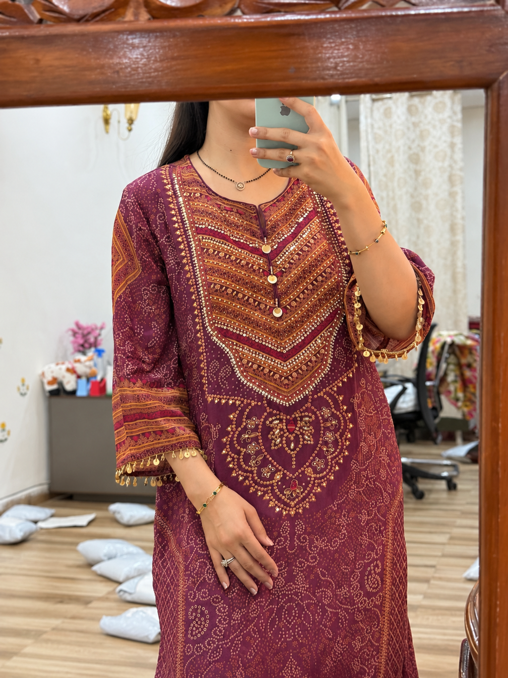 Kareena Inspired Partywear Phiran Set| Cotton Lining| Muslin|Printed B ...