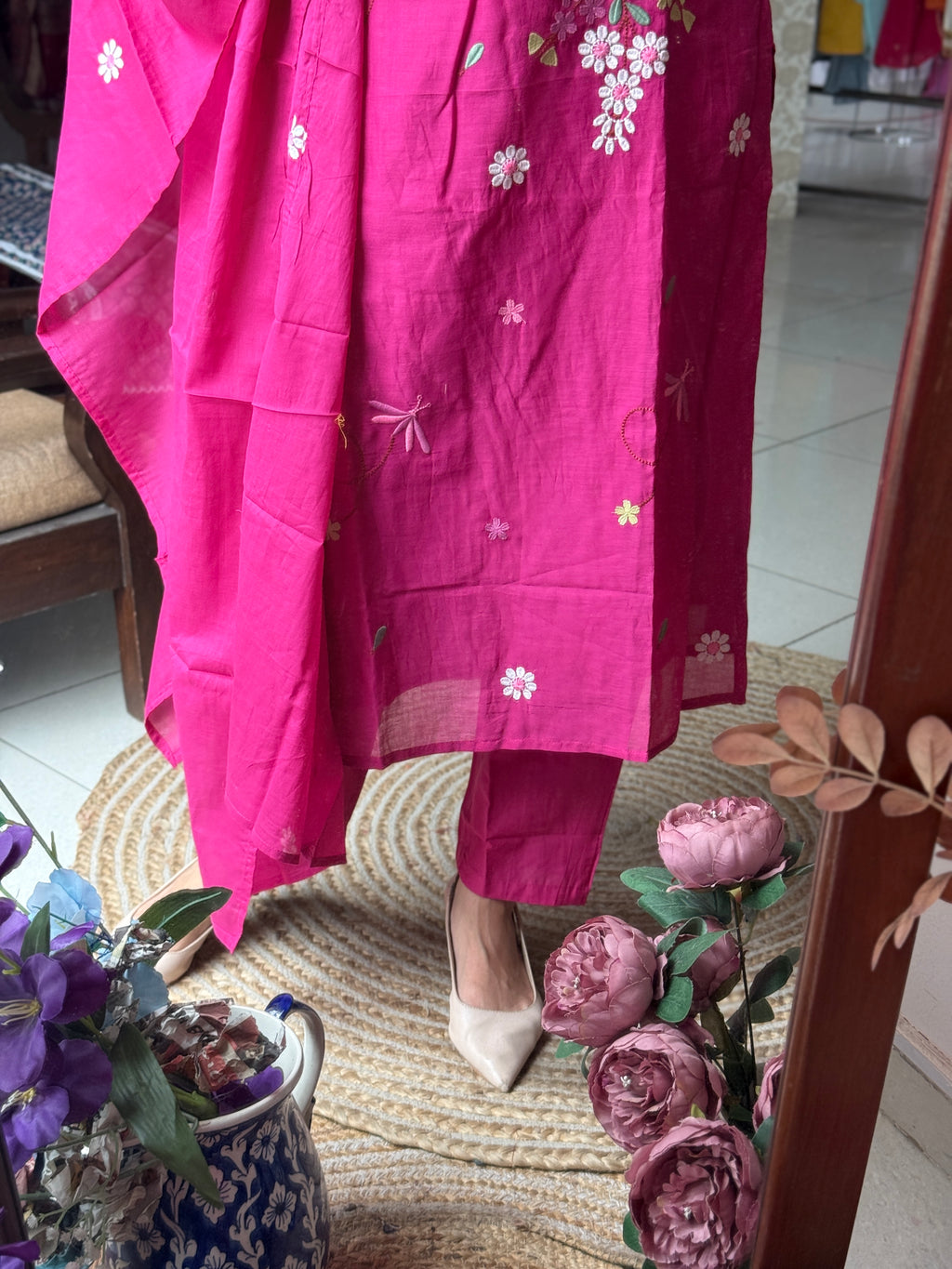 Mul cotton| Embroidered Suit | Duppata | cotton lining