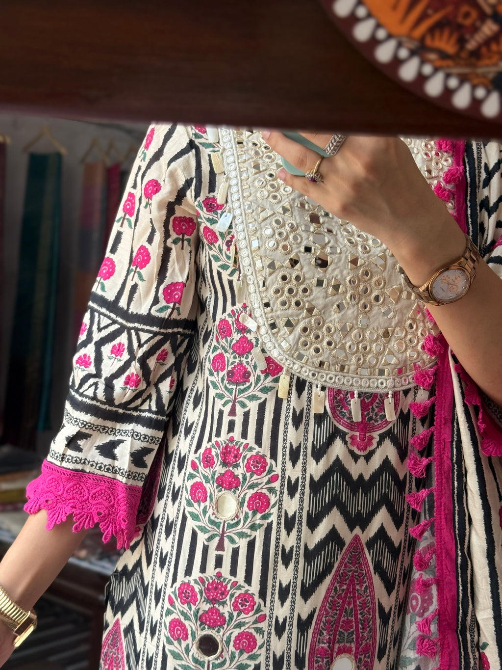 Muslin Partywear Suit | Real mirror work| Cotton lining| With beautiful Duppata