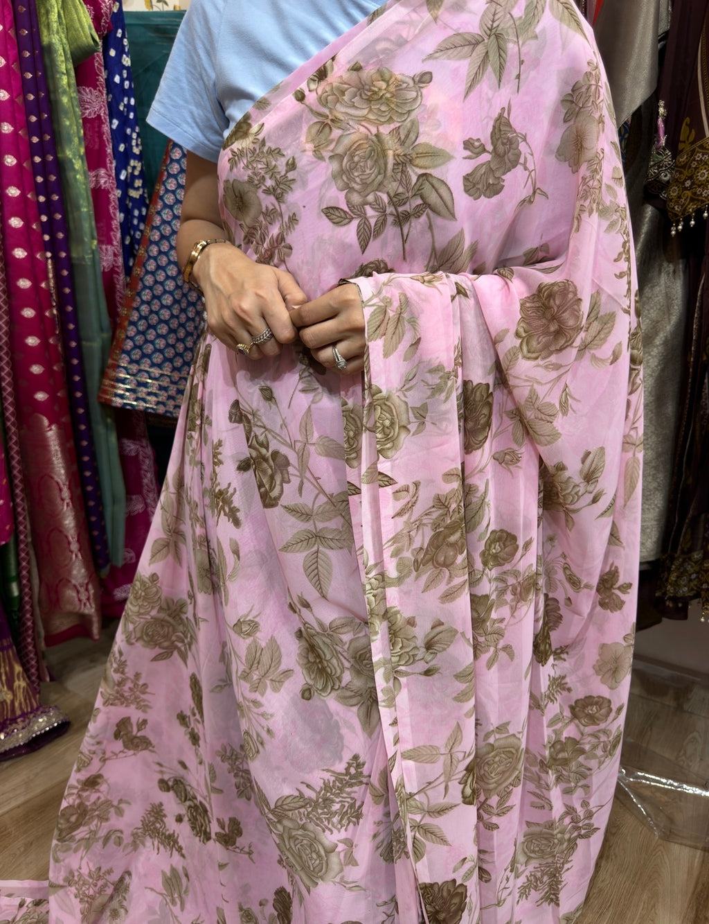 Sale Saree | with blouse | Georgette