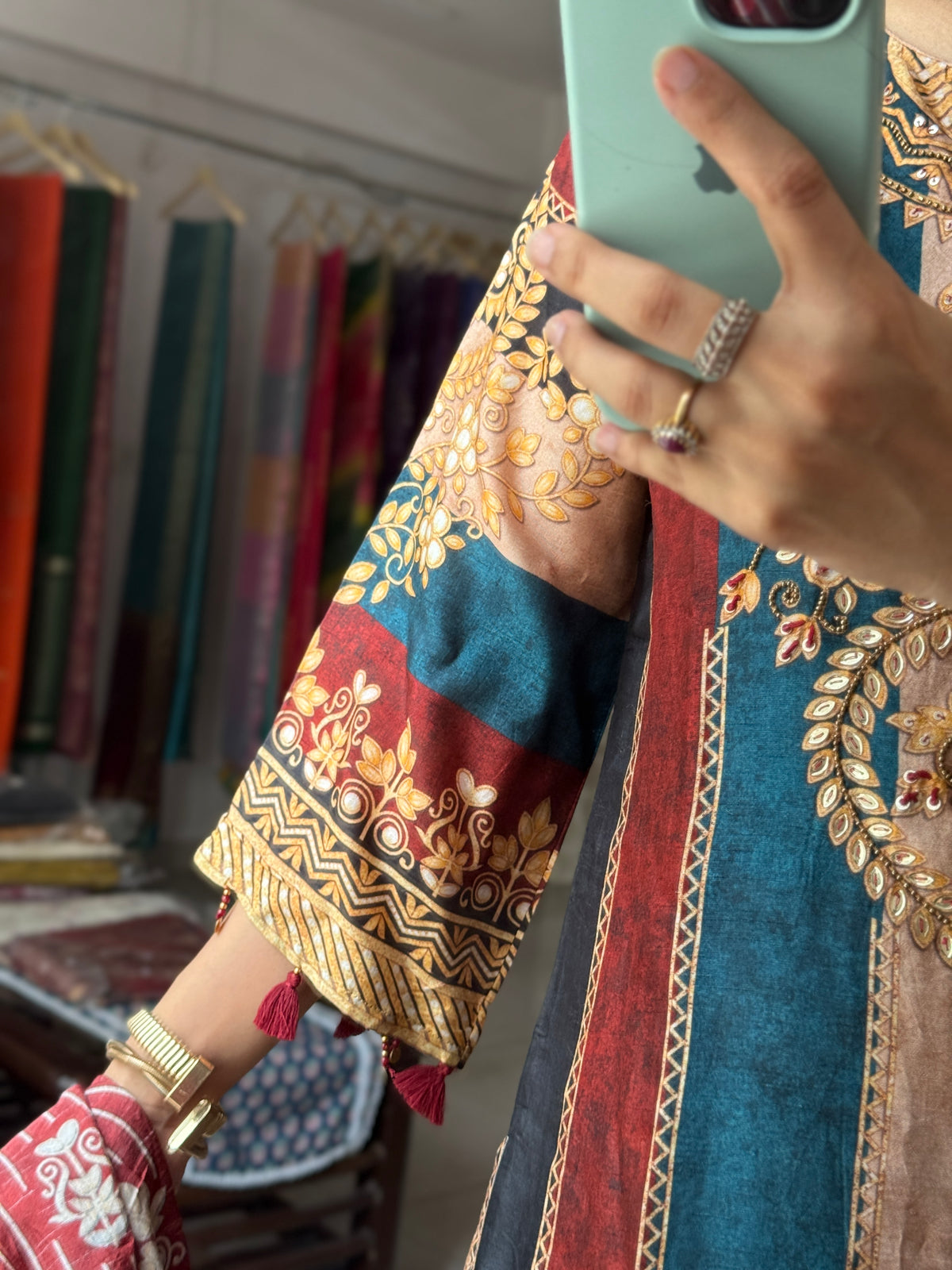 Muslin Partywear Suit |Hand Embroidered | Cotton lining| With beautiful Duppata | Designer back print