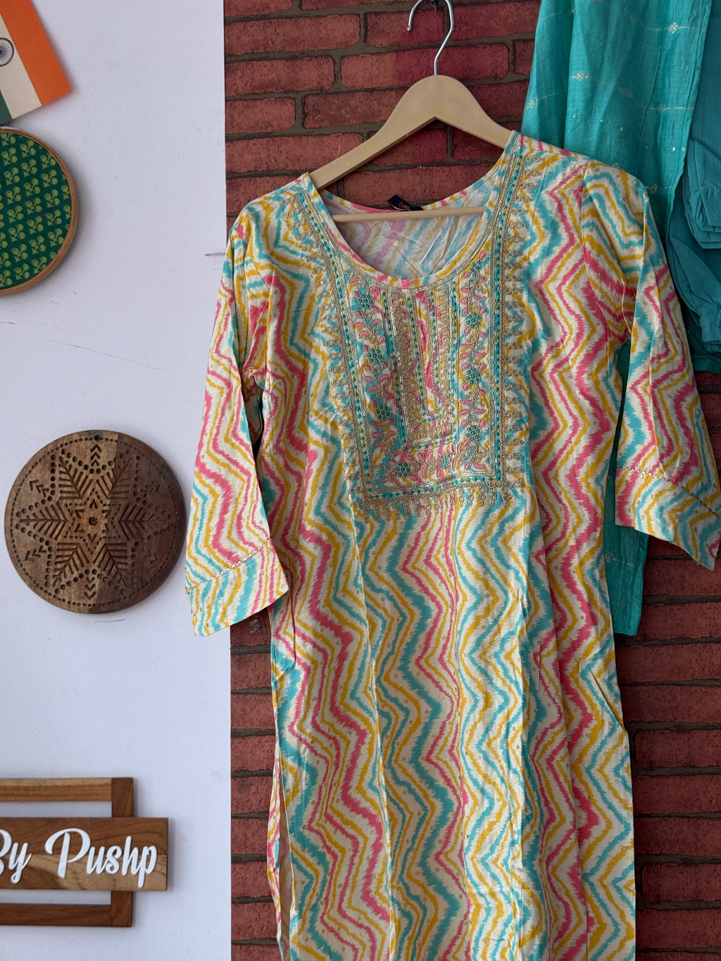 Multi Leheriya  Suit |Muslin