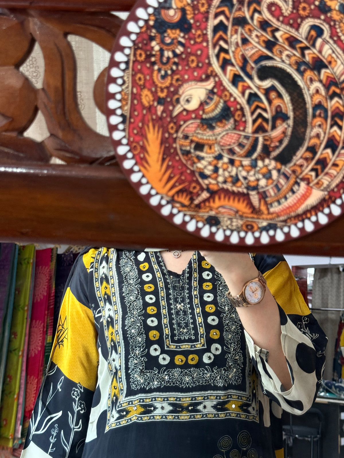 Black Muslin Suit | Hand embroidered | Cotton lining| With Chinon Duppata|