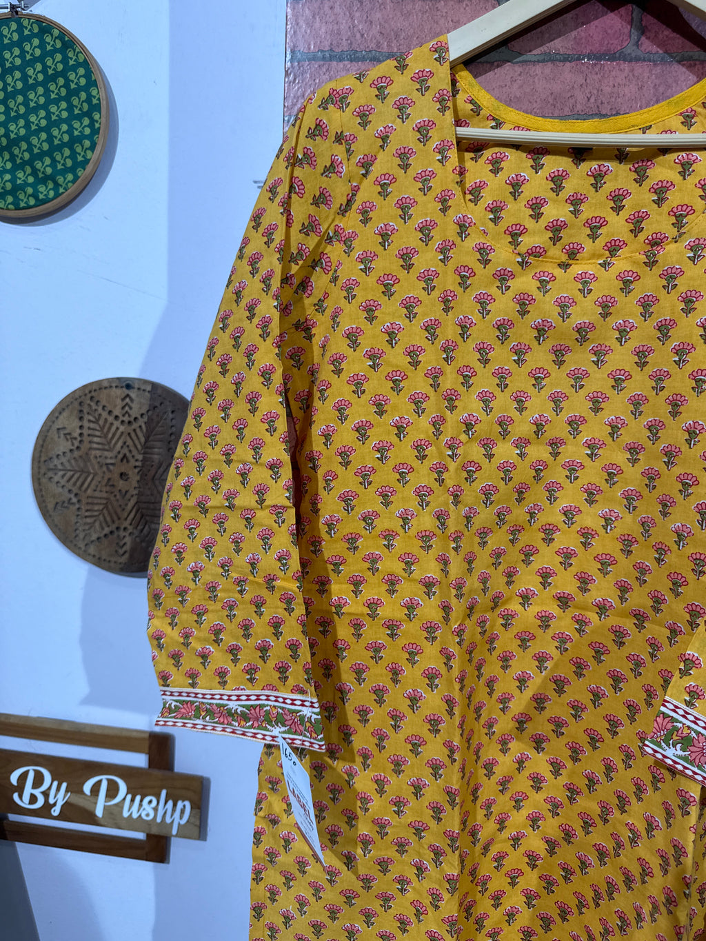 Yellow Suit Set | cotton| Block Printed