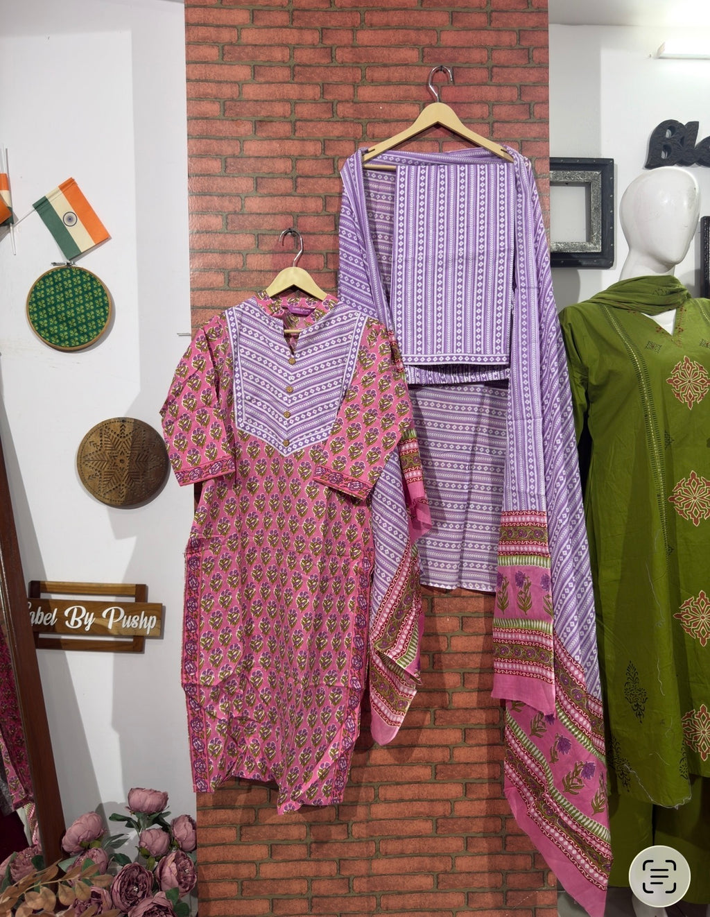 Pink Suit Set | Block Printed | Cotton