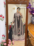 Pakistani Style Kurta set | Heavy mirror work| Chiffon Duppata| Pure Crepe