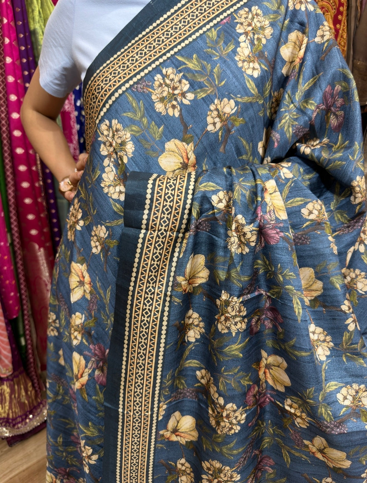 Sale Saree | with blouse| Silk Cotton| Woven border
