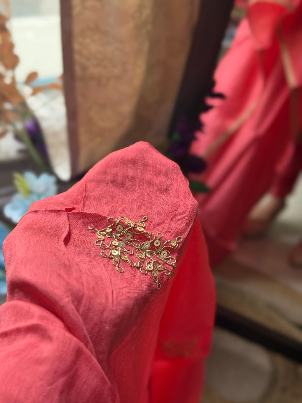 Dual tone Embroidered Suit | Cotton lining| with Duppata