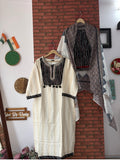 White Suit |With lining| Embroidered| Cotton