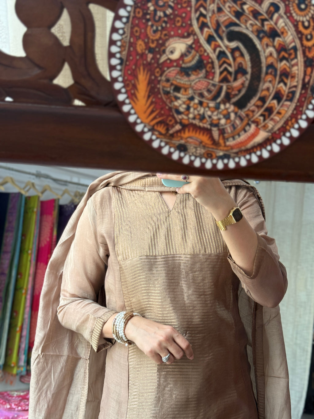 Premium Mul Chanderi Suit | Handloom Zari Beauty | Cotton lining| With Duppata|Classy & Elegant Suit Set