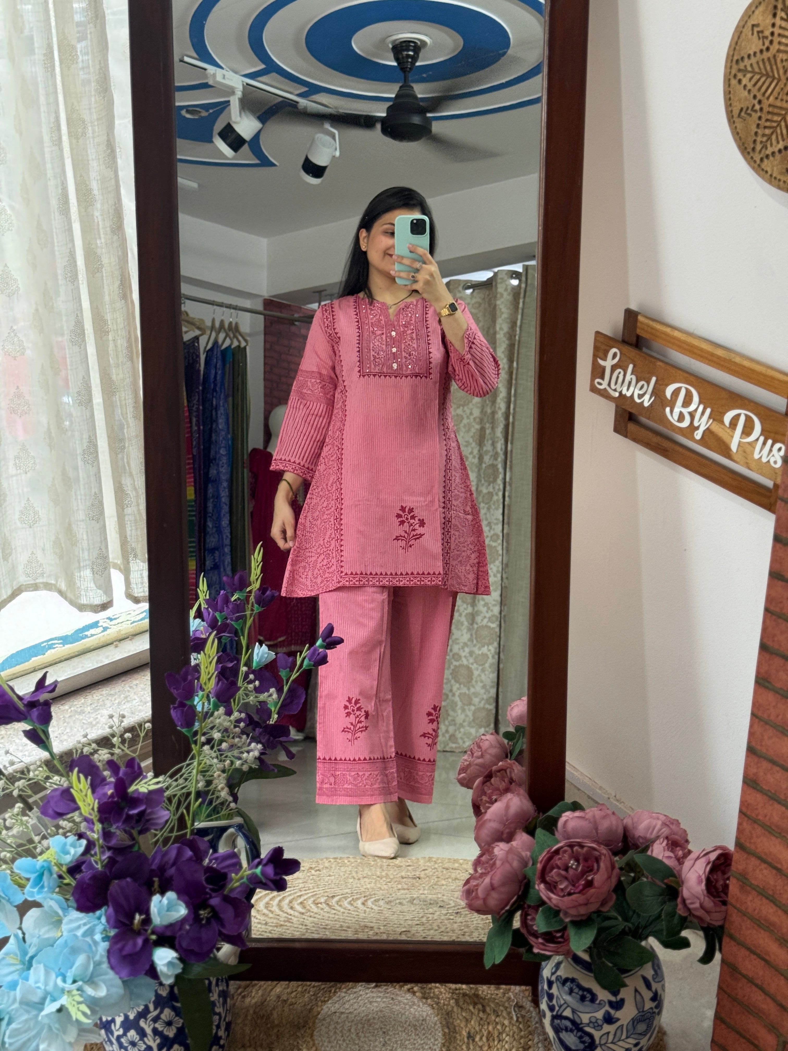 Handwork Cotton Co Ord Set| Block Printed| Budegt Friendly