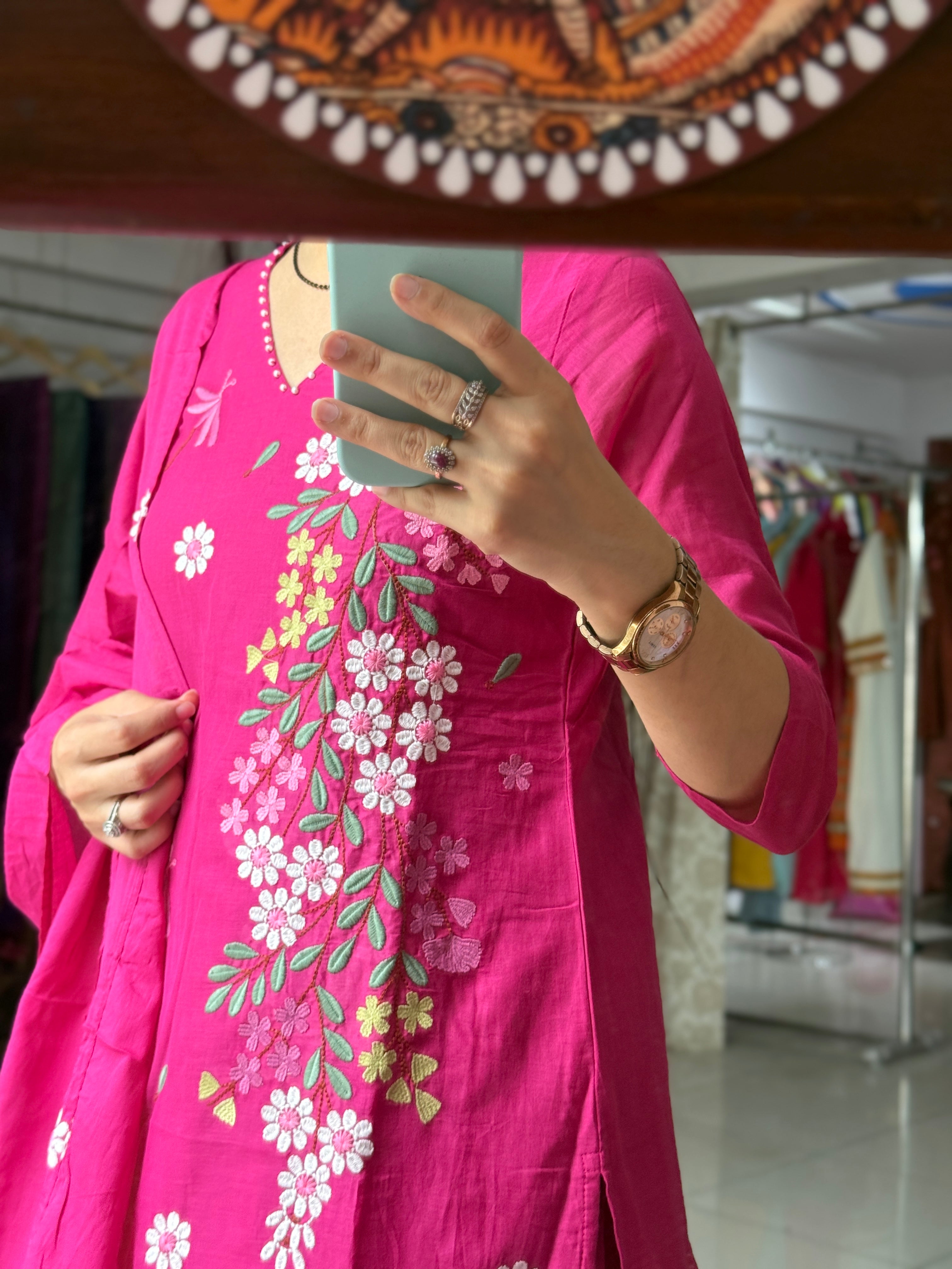 Mul cotton| Embroidered Suit | Duppata | cotton lining