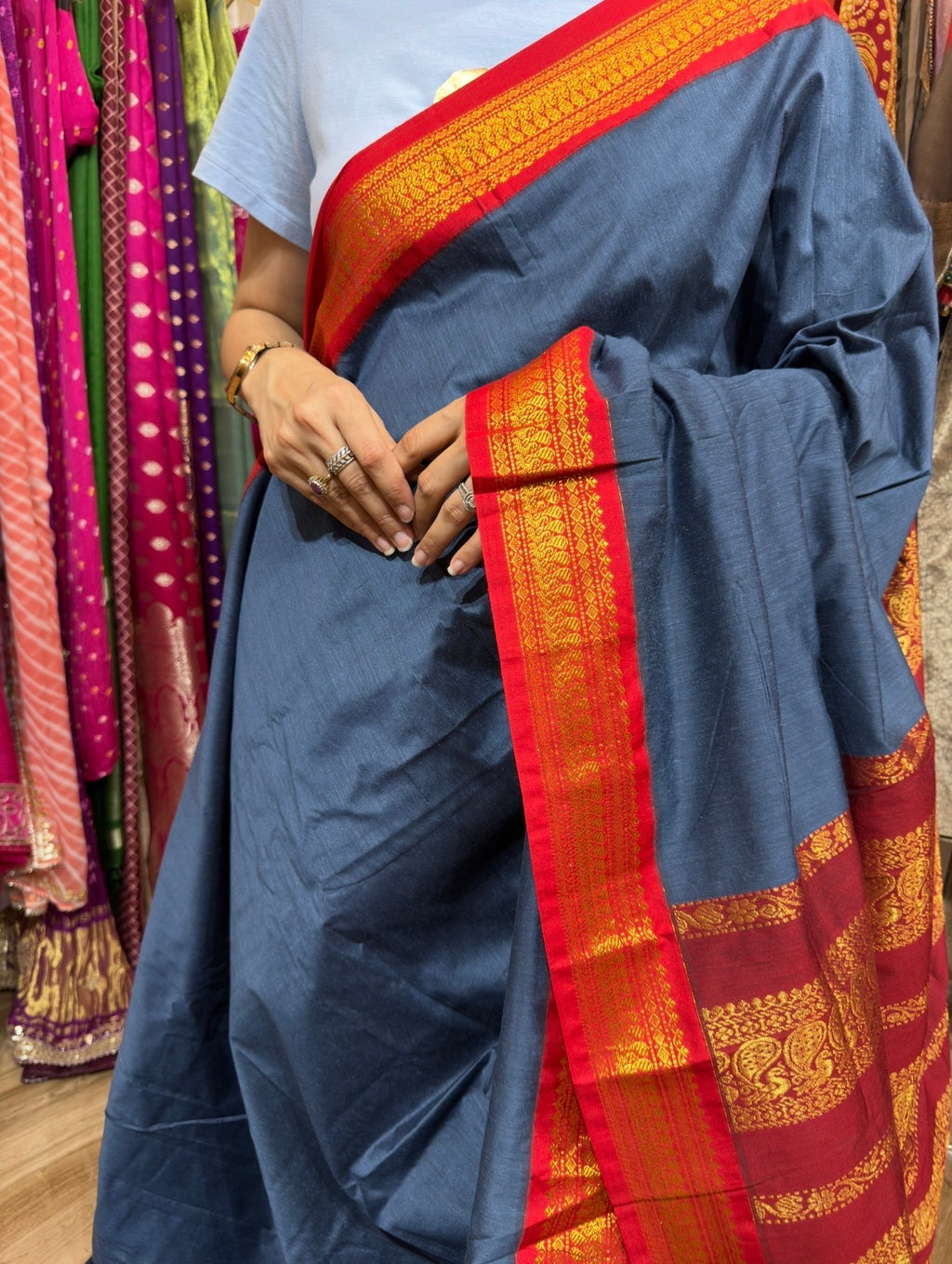 Sale Saree | with blouse| Handloom Gadwal Cotton|
