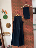 Blue Sleveless kurta set| Cotton
