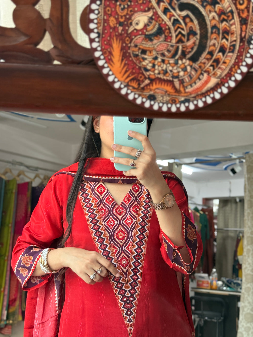 Burnt Orange Suit | Hand embroidered | Cotton lining| With Duppata|Classy & Elegant Suit Set