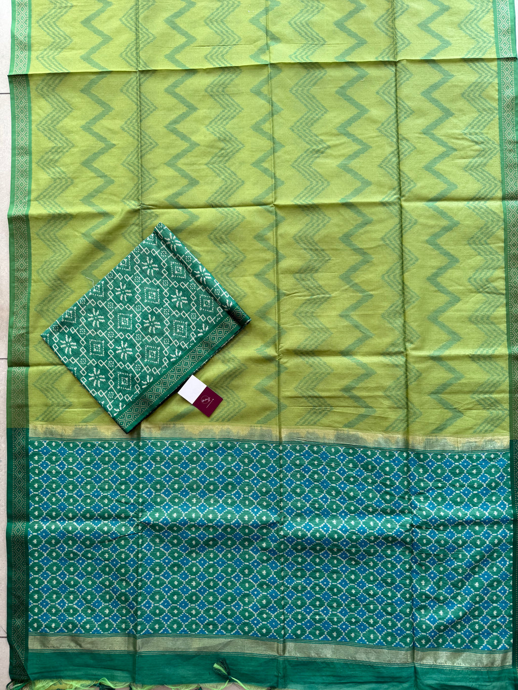 Woven Ikat Silk Saree |with blouse| Handloom creation