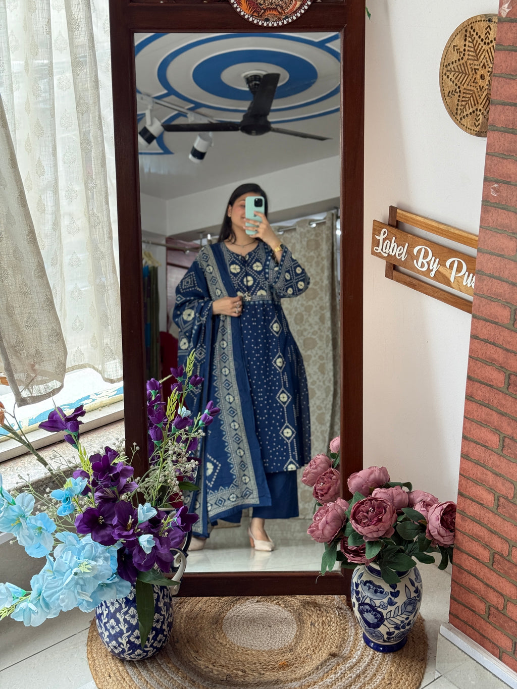 Blue Bandhani| Cotton suit| Comfy Pakistani Set