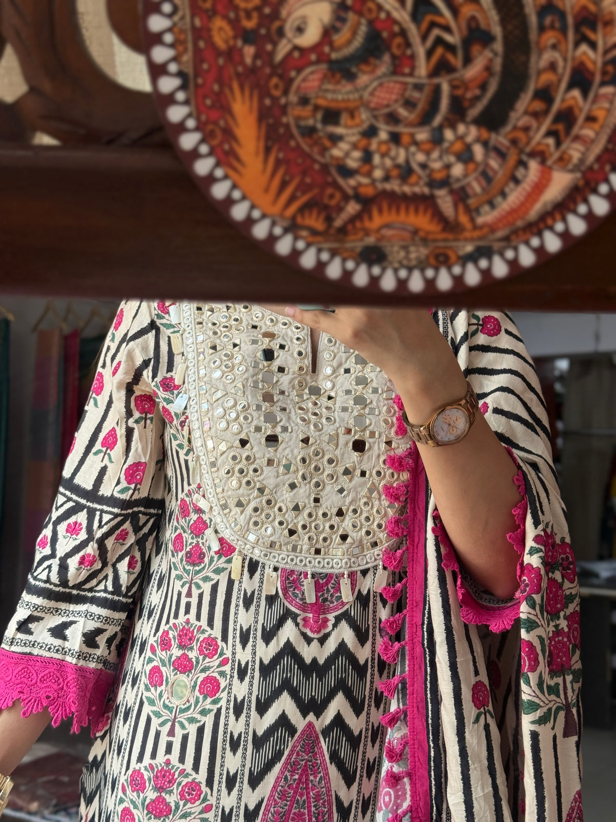 Muslin Partywear Suit | Real mirror work| Cotton lining| With beautiful Duppata