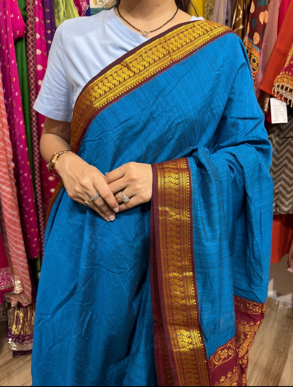 Sale Saree | with blouse | Handloom Gadwal Cotton