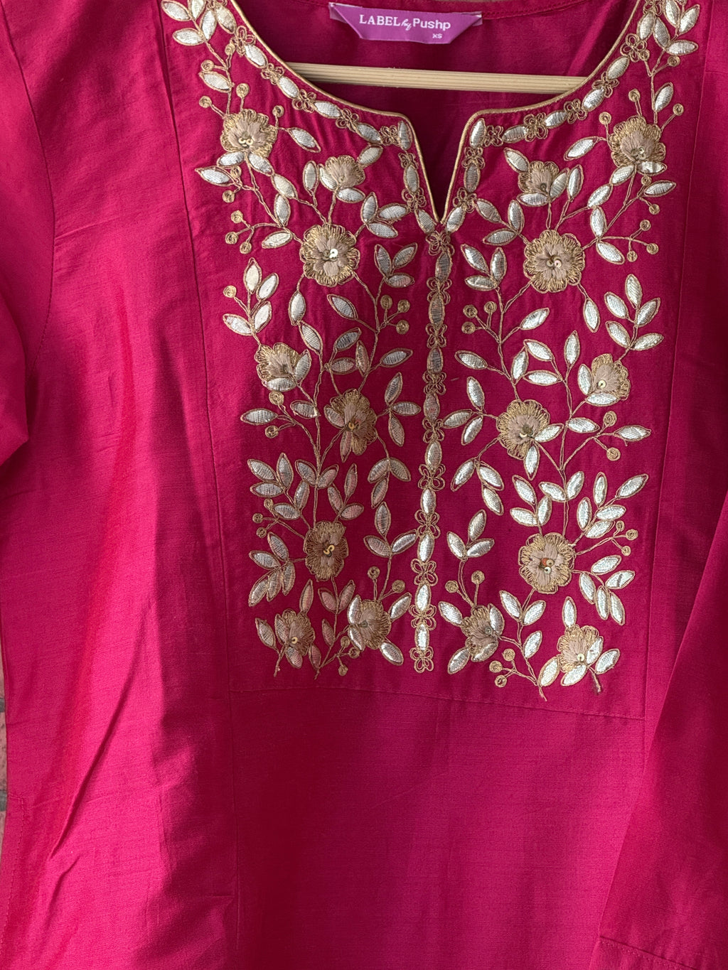 Pink Partywear  | Cotton silk | | Embroidered