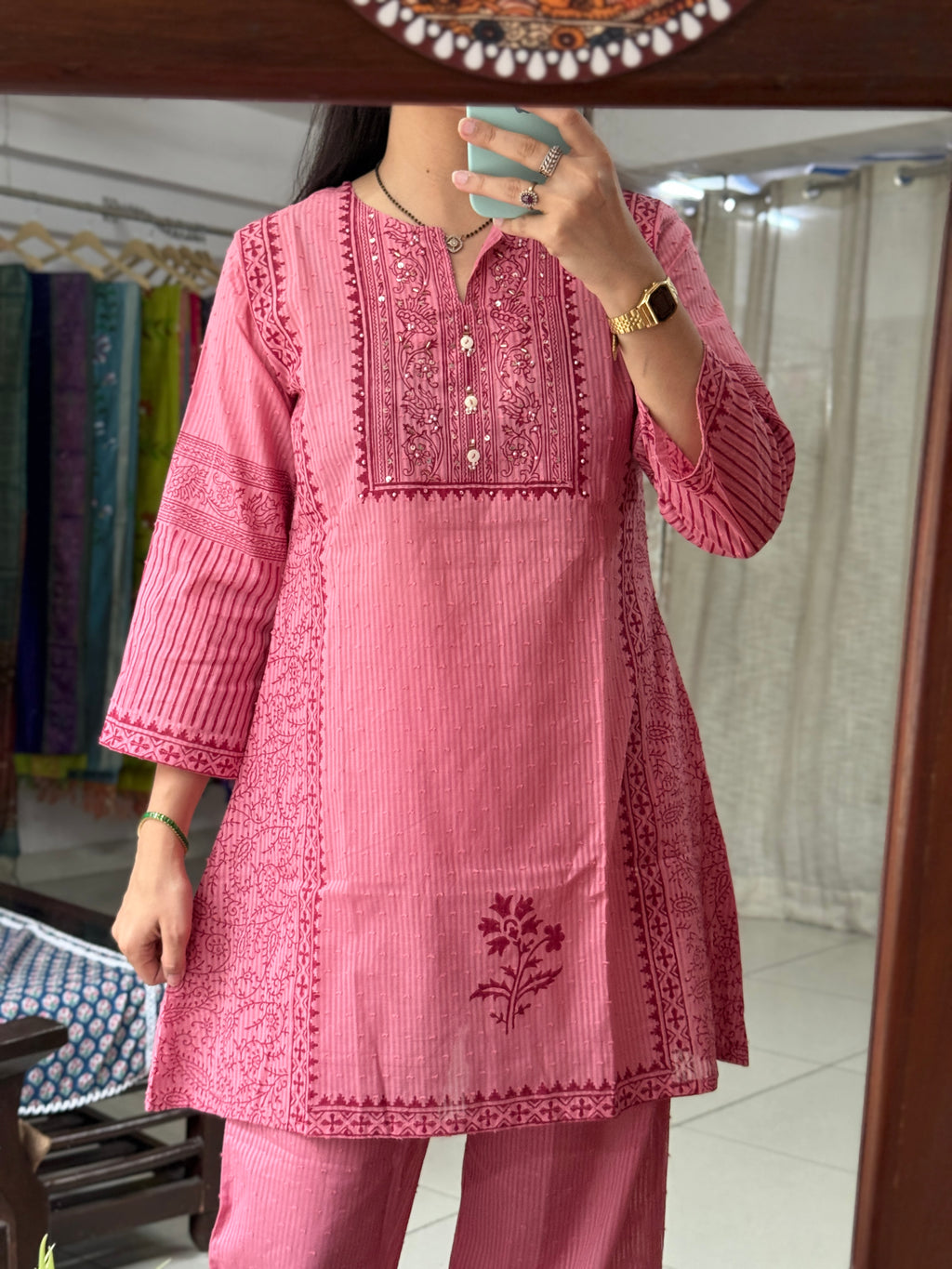 Handwork Cotton Co Ord Set| Block Printed| Budegt Friendly