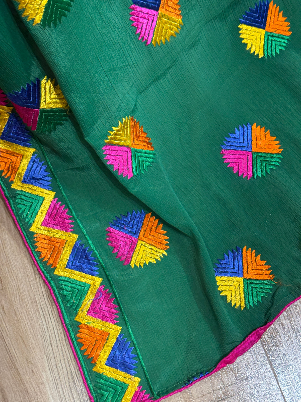 Green Phulkari Duppata