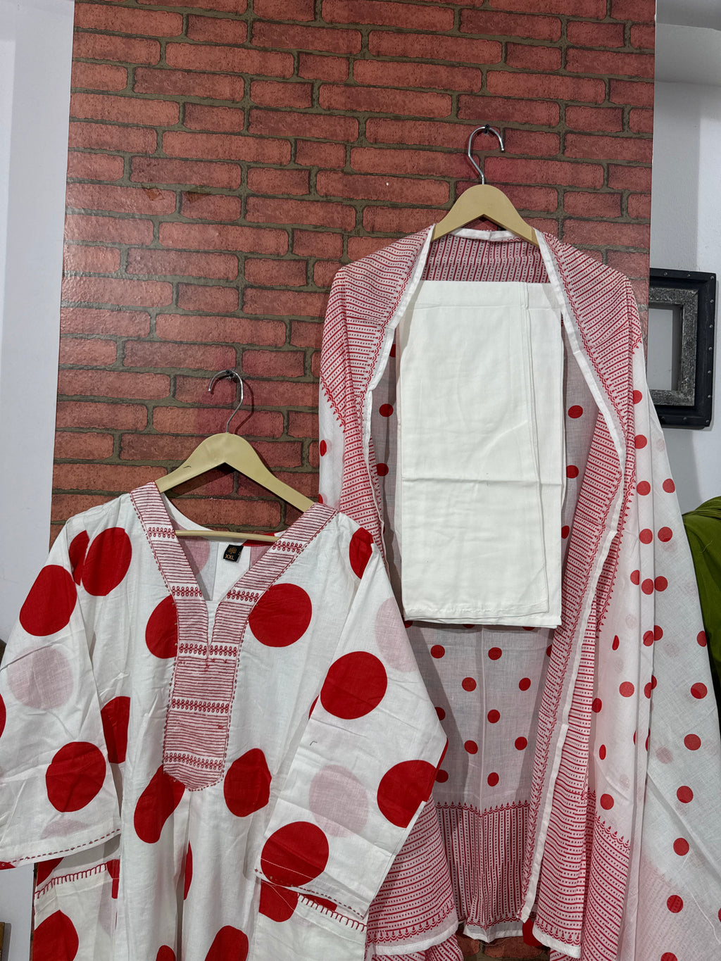 Polka Dot Suit Set| With lining| Cotton| With pockets