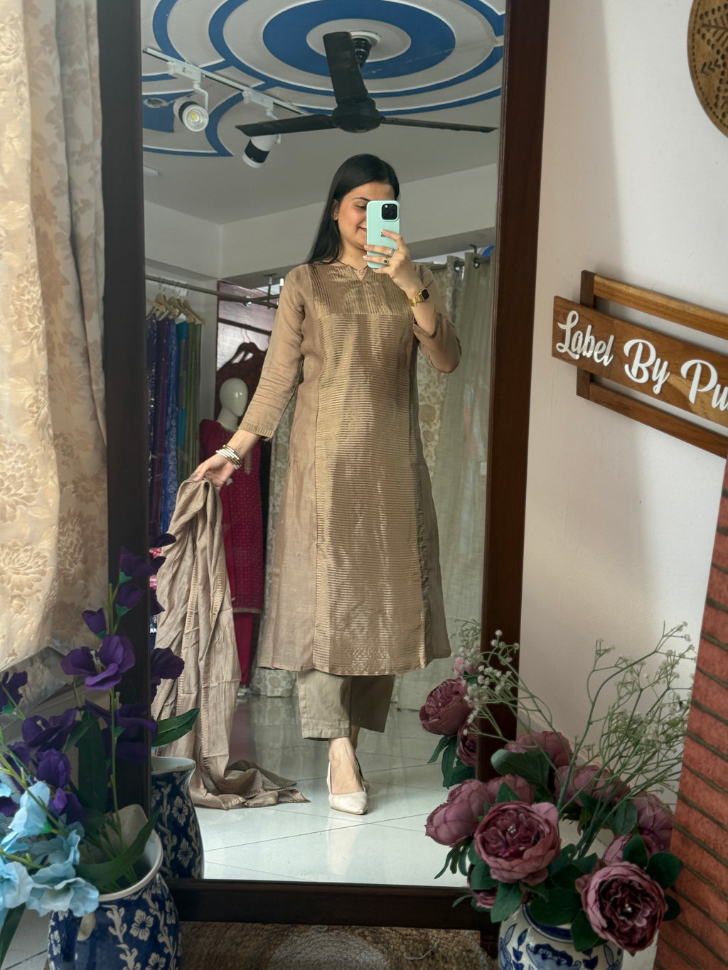 Premium Mul Chanderi Suit | Handloom Zari Beauty | Cotton lining| With Duppata|Classy & Elegant Suit Set