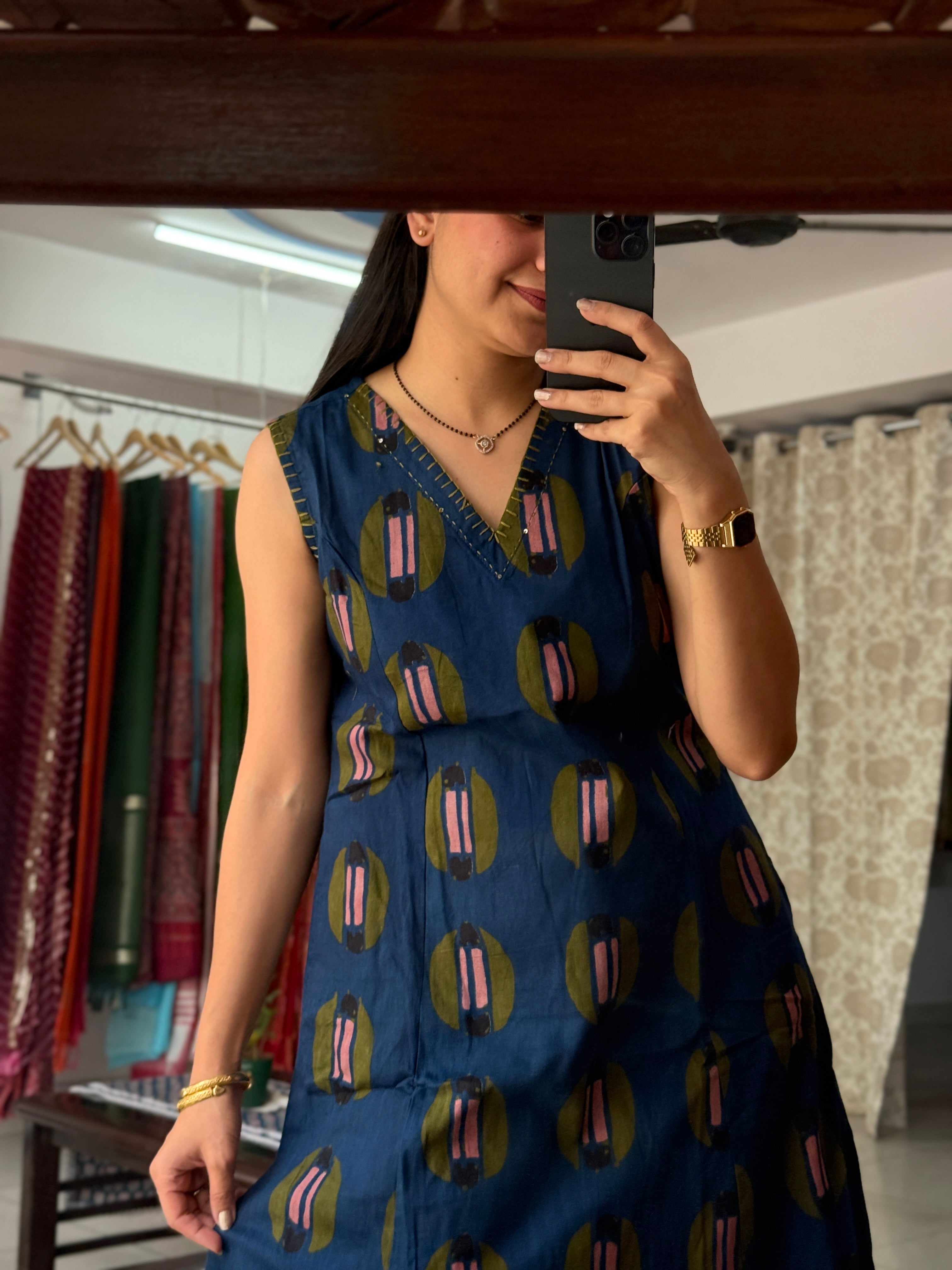 Blue Printed Co-Ord Set for Women | Stylish Ethnic Co-Ord Set