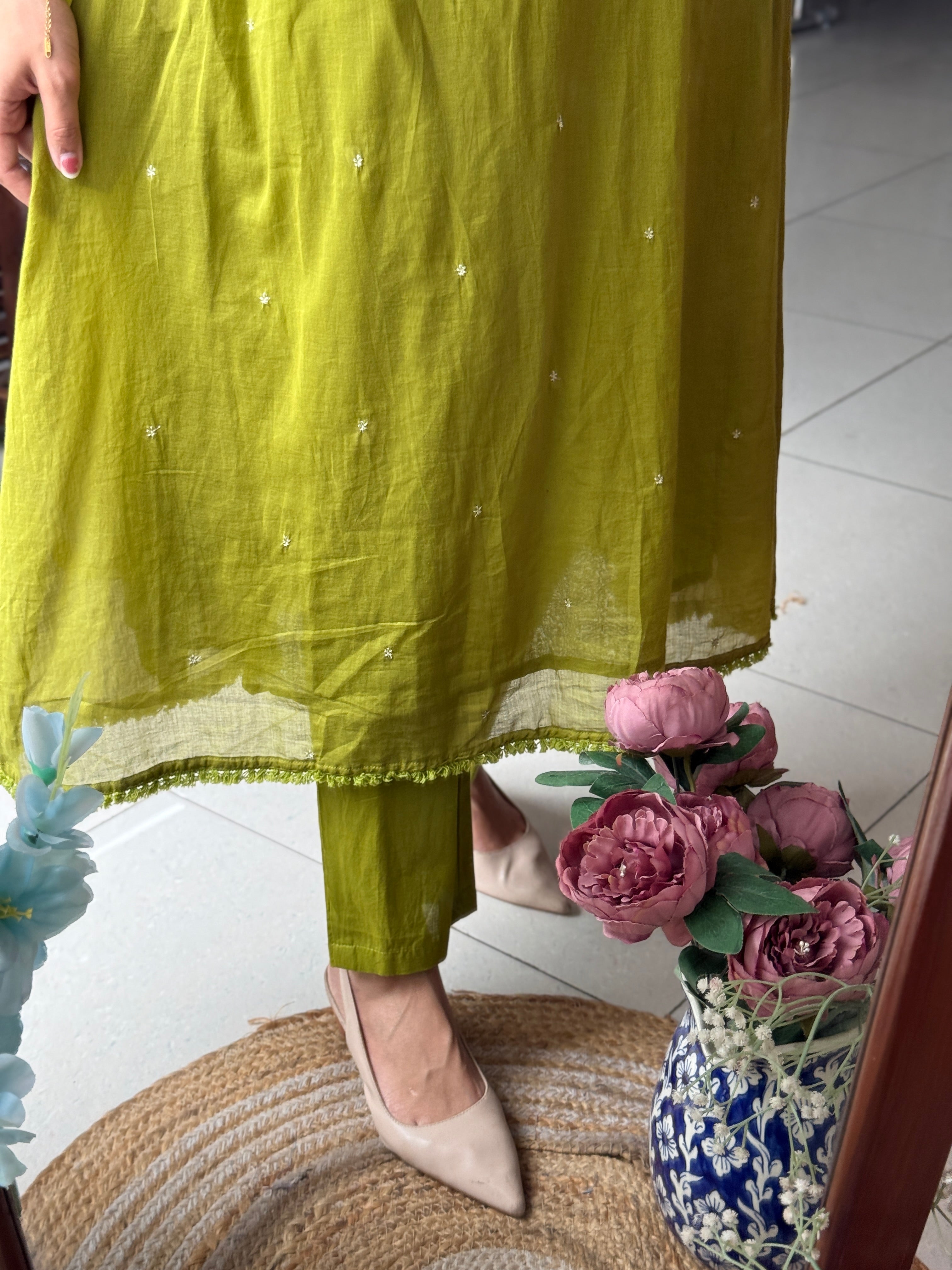 Green Embroidered Party Wear Suit Set for Women | Ethnic Suit with Dupatta