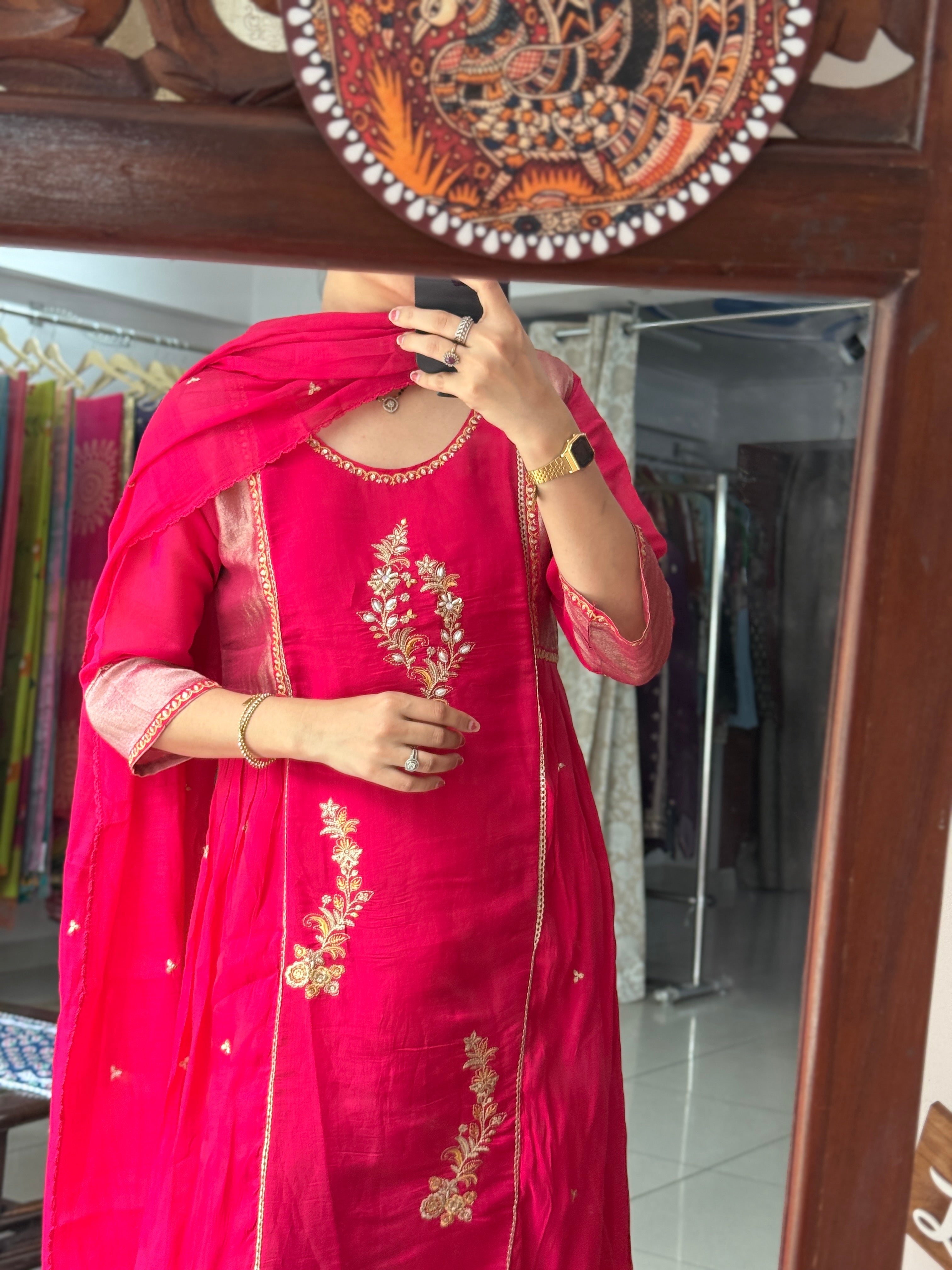 Pink Party Wear Suit Set for Women | Embroidered Ethnic Suit with Dupatta