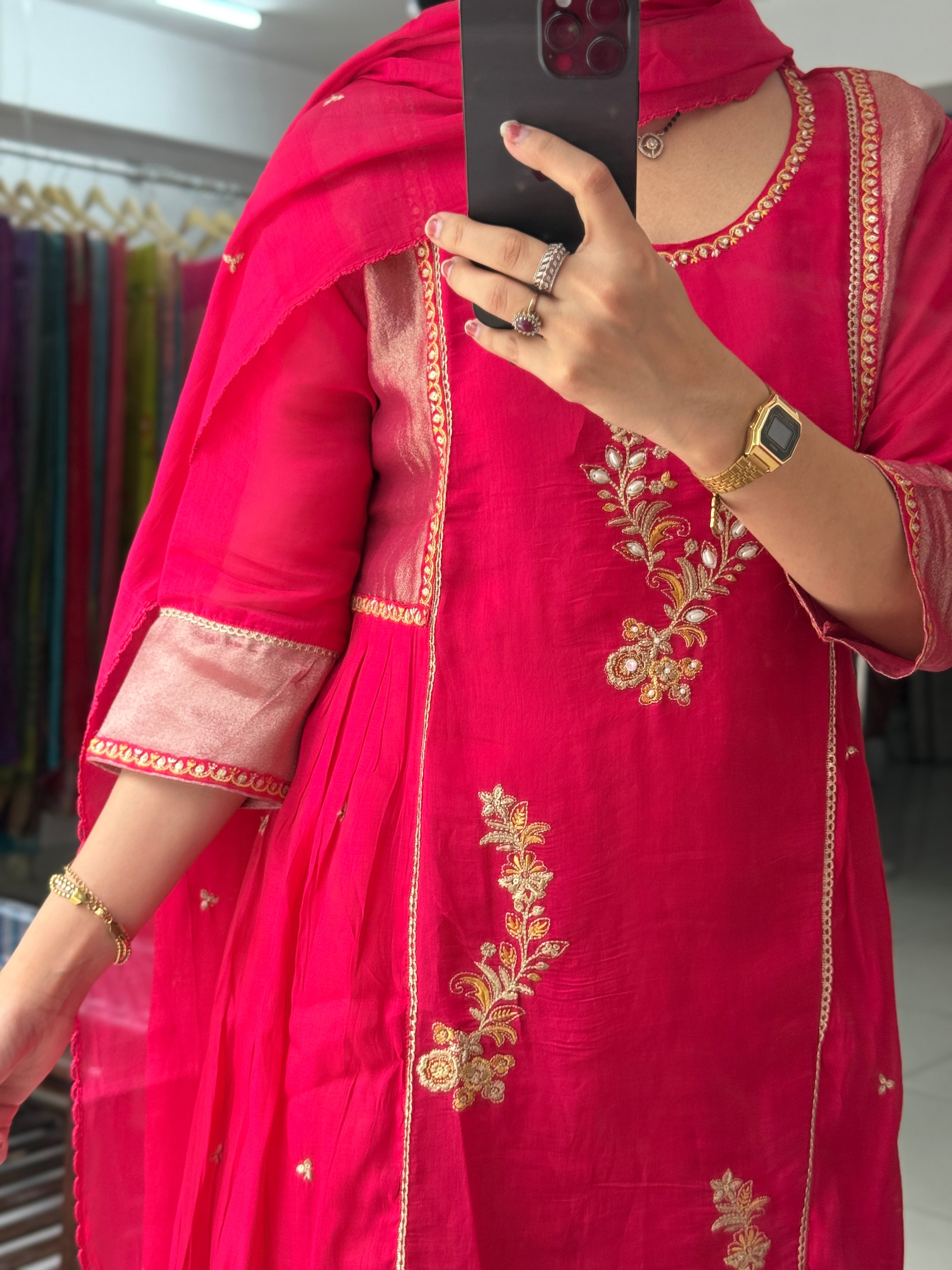 Pink Party Wear Suit Set for Women | Embroidered Ethnic Suit with Dupatta