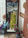 Green Bandhani Suit Set for Women | Printed Ethnic Suit with Dupatta
